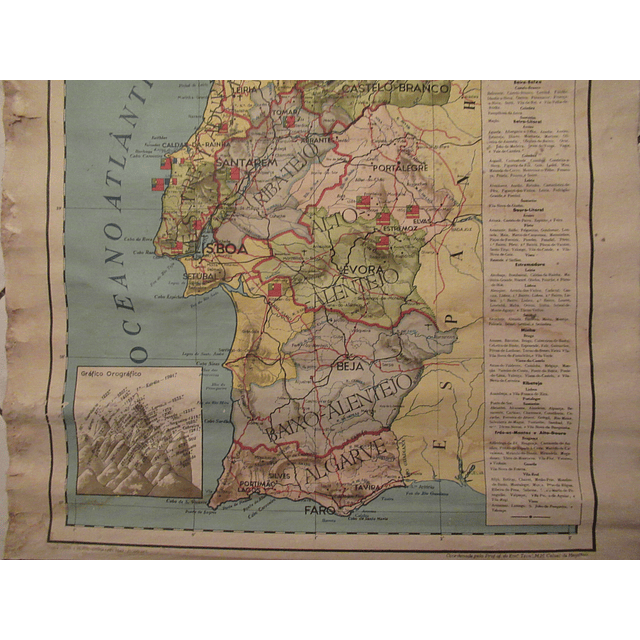 Carta De Portugal Continental 1942 Calvet De Magalhães