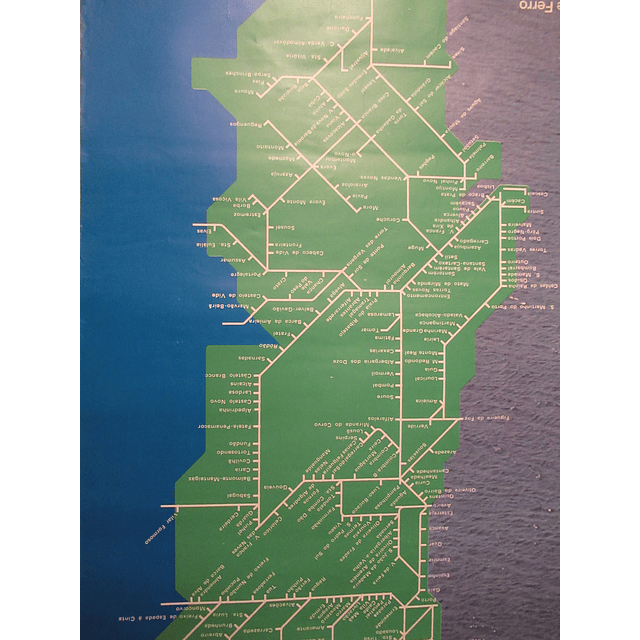 Cartaz Diagrama Da Rede Ferroviária/Caminhos De Ferro Portugueses