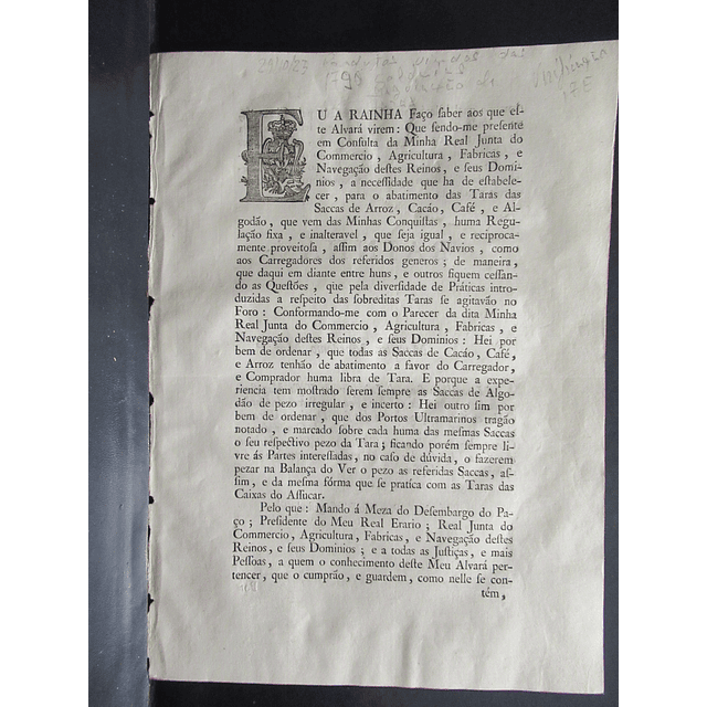 Alvarás Régios Brasil 1790/1803 Escola Práticos Maranhão/Pará/Engenhos De Açúcar, Etc.