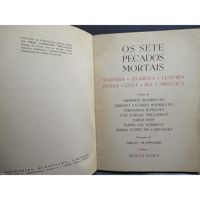 Os Sete Pecados Mortais A. Rodrigues/F. Botelho/J. Reis/U. Tavares Rodrigues/Outros