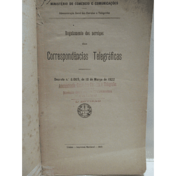 Regulamento Dos Serviços Das Correspondências Telegráficas 1922 - VENDIDO