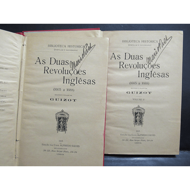 As Duas Revoluções Inglesas 1603/1688 Guizot/Alfredo David