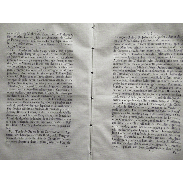 Alvará Régio Evitar As Adulterações Feitas Aos Vinhos Do Alto Douro Outubro 1802