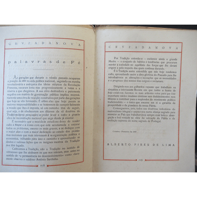 Cruzada Nova/Revista Nacionalista Arte/Doutrina 1928/9 Correia De Melo & Dutra Faria