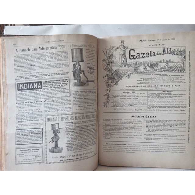 Gazeta Das Aldeias/Agricultura/Apicultura/Viticultura Ect.  1905 Júlio Gama