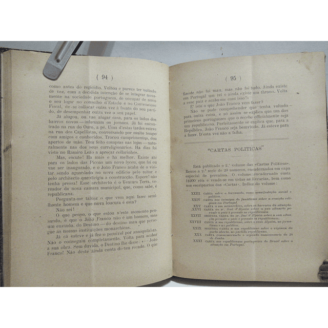 Carta Rei D. Manuel/Cartas Politicas 1ª/2ª/3ª Serie 1908/10 Publicista Joã0 Chagas