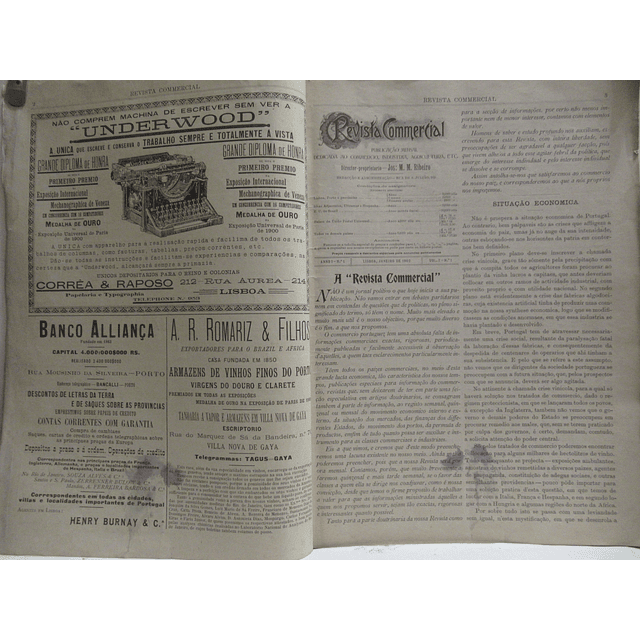 Revista Comercial Ano 1 Nº 1 1902 M. M. Ribeiro/Henrique Pinto De Amaral