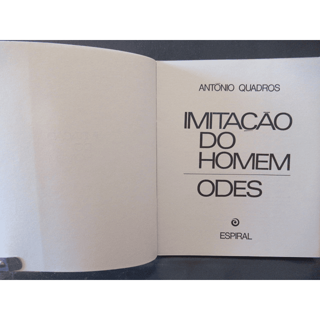 Imitação Do Homem Odes 1966 António Quadros