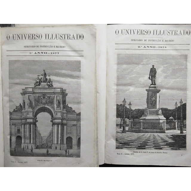 O Universo Ilustrado/Instrução Recreio 1877/8 Uma Sociedade/A. Varela/Pastor ...
