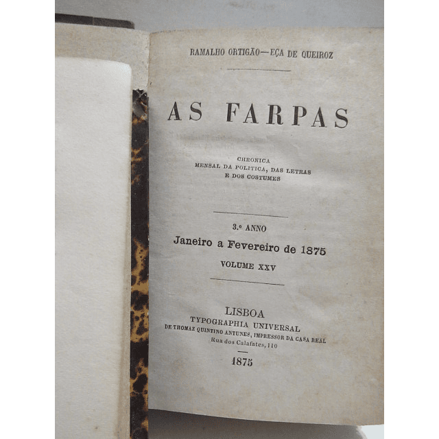 As Farpas Crónica Politica/Letras/Costumes 1873/5 Ramalho Ortigão/Eça De Queiroz