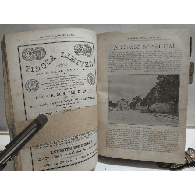 Almanaque Palhares Dicionário/Corográfiico Portugal 1903 Santonillo/A. Morgado 