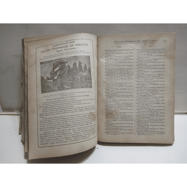 Almanaque Palhares Dicionário/Corográfiico Portugal 1903 Santonillo/A. Morgado 