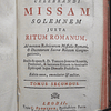 Praxis Missam/Ritum Romanum 1780 R. D. Tossani Joseph Romsés