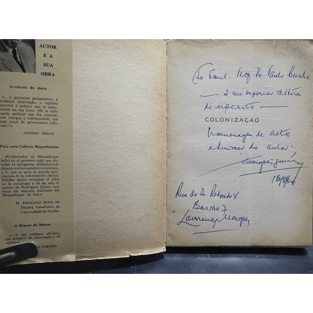 Colonização(Contribuição Estudo Moçambique) 1958 Rodrigues Junior