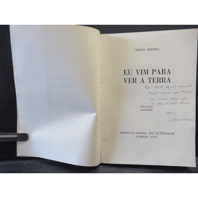 Eu Vim Para Ver A Terra 1965 Maria Ondina