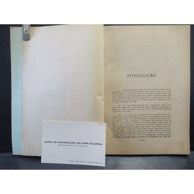 A Junta De Exportação Do Café Colonial Em Angola 1946 Ramos de Souza 