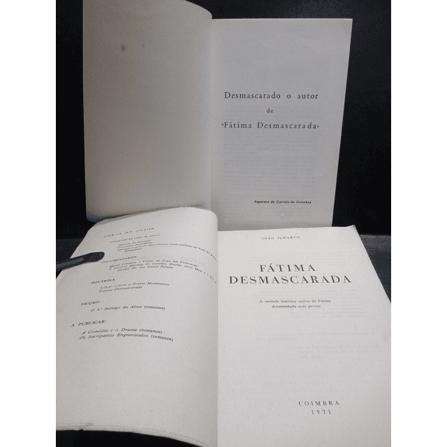 Fátima Desmascarada/Desmascarado O Autor 1971 João Ilharco/Correio De Coimbra 