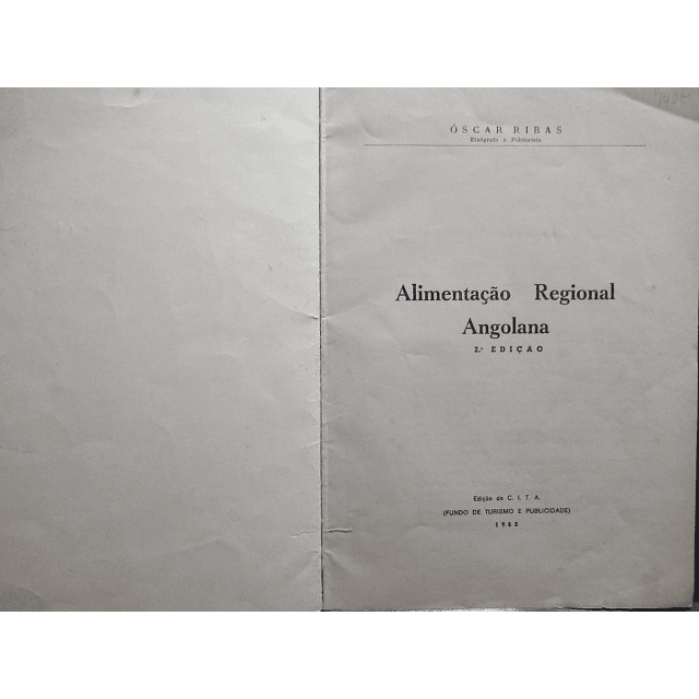 Alimentação Regional Angolana 1968 Oscar Ribas