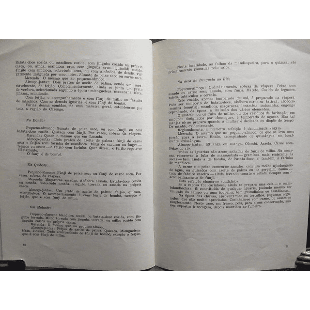 Alimentação Regional Angolana 1968 Oscar Ribas