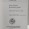 Para A História Da Instrução Popular 1973 F. Adolfo Coelho