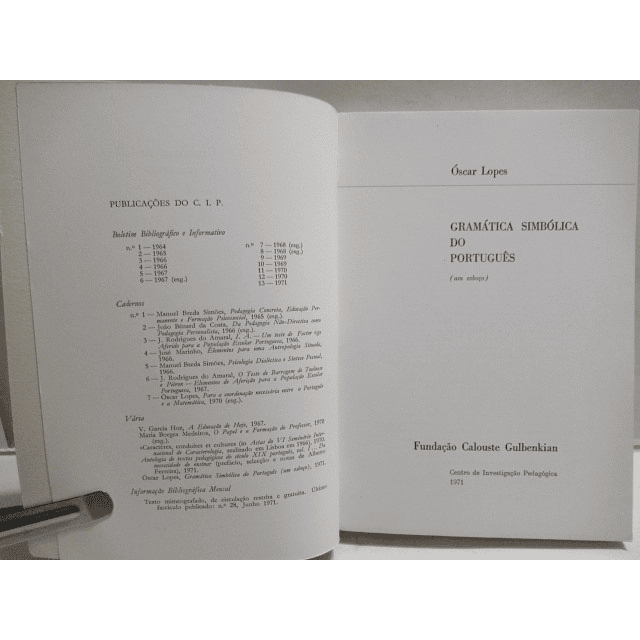 Gramática Simbólica Do português 1971 Óscar Lopes