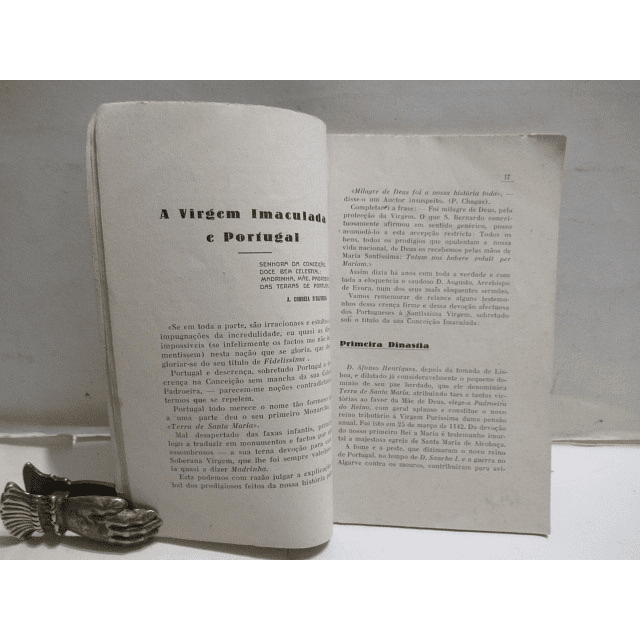 Nossa Senhora Conceição Manual Peregrino 1935 Padroeira Nação Portuguesa/Vila Viçosa