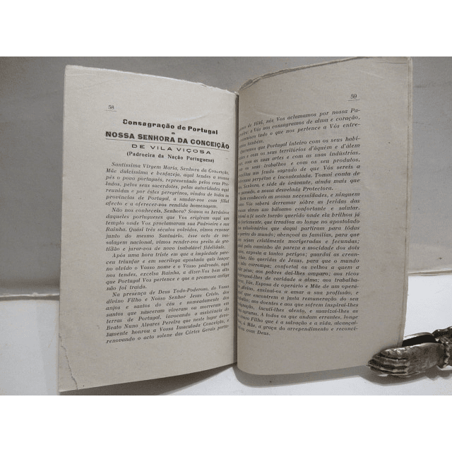 Nossa Senhora Conceição Manual Peregrino 1935 Padroeira Nação Portuguesa/Vila Viçosa