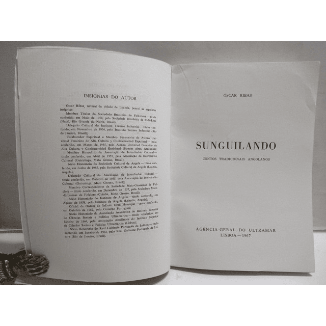 Sunguilando Contos tradicionais Angolanos 1967 Oscar Ribas