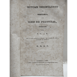 Epitome Cronológico História Reis Portugal 1838 J. C. De F./M. M. B. P.