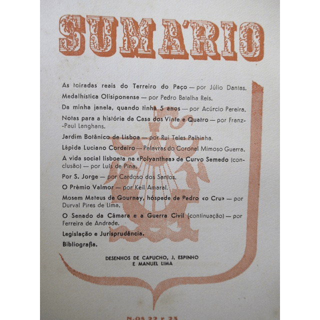 Revista Municipal 1943/44 Lisboa Bernardo Marques/Capucho/J. Espinho/Manuel Lima