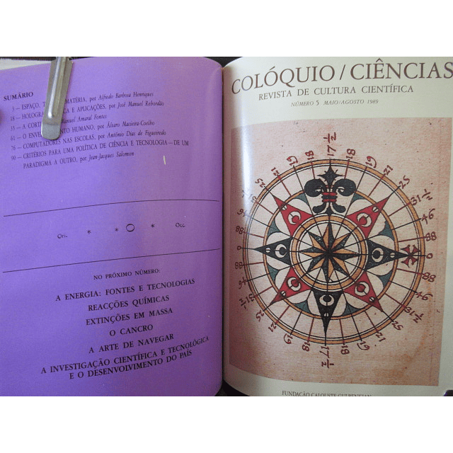 Colóquio/Ciências Revista Cultura Científica 1988/9 Fundação Calouste Gulbenkian