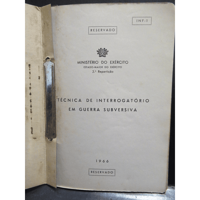 Exército Guerra  Subversiva/Informação Contra Informação  1962 Ministério Do Exército