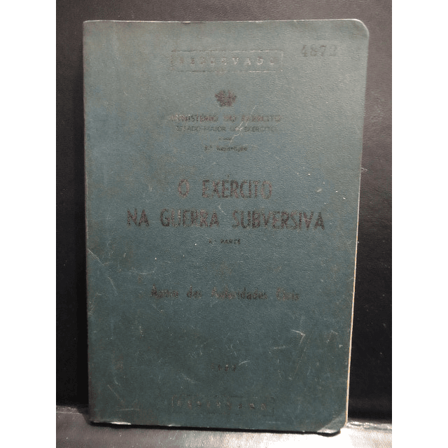 Exército Guerra  Subversiva/Informação Contra Informação  1962 Ministério Do Exército