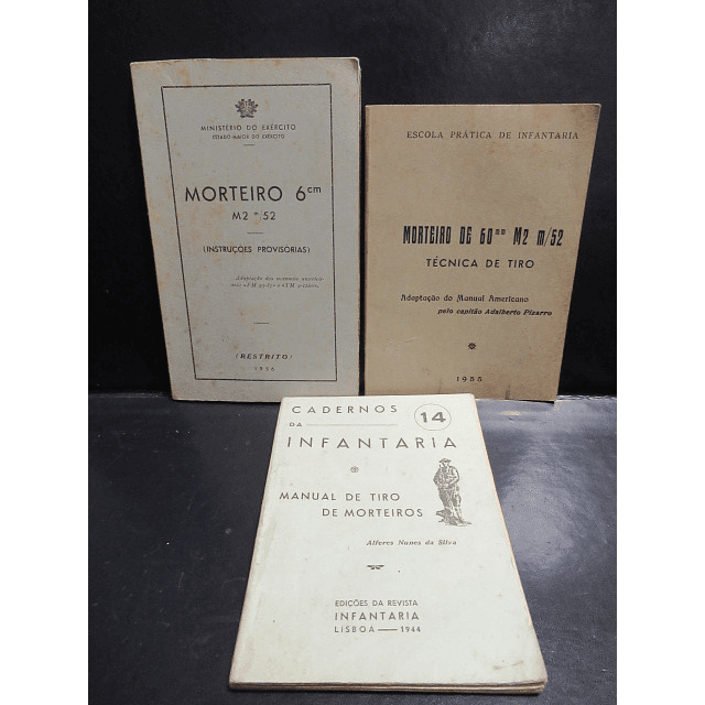Manual/Instruções Tiro Morteiro 1944/56  Nunes Da Silva/Adalberto Pizarro/Ministério Da Guerra