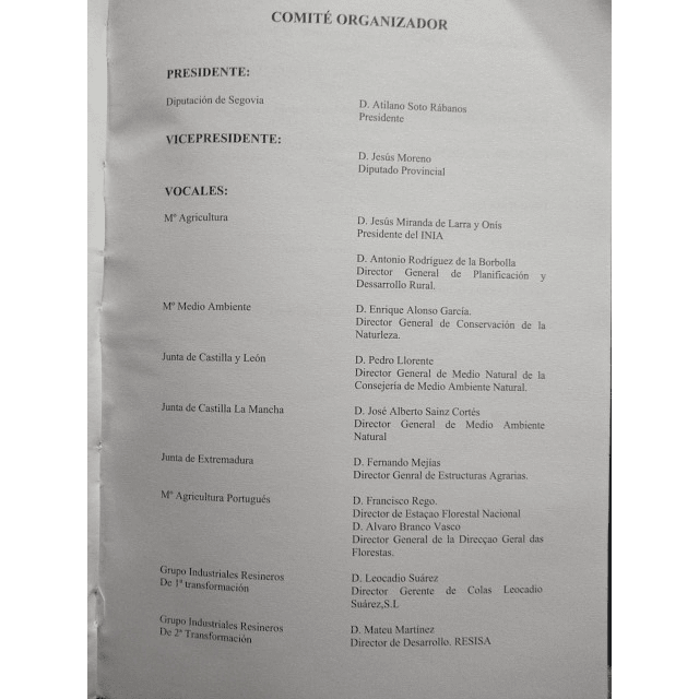 1º Simpósio De Aproveitamento De Resinas Naturais/Atas Científicas 1998 Segovia