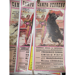 Campo Pequeno/Corrida Toiros 1976/M. Da Veiga/Ricardo Chibanga/"Currillo"/José Trincheira