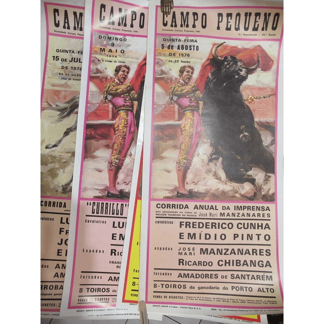 Campo Pequeno/Corrida Toiros 1976/M. Da Veiga/Ricardo Chibanga/"Currillo"/José Trincheira