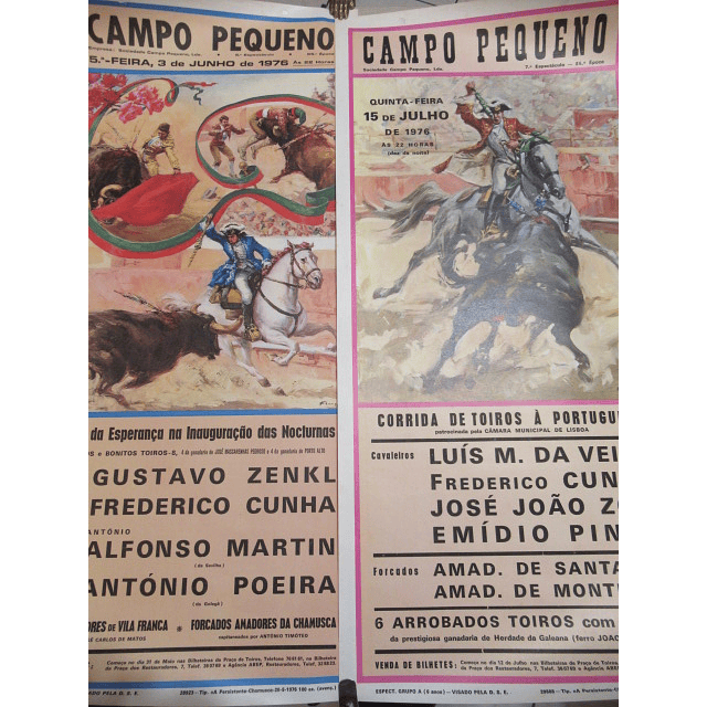 Campo Pequeno/Corrida Toiros 1976/M. Da Veiga/Ricardo Chibanga/"Currillo"/José Trincheira