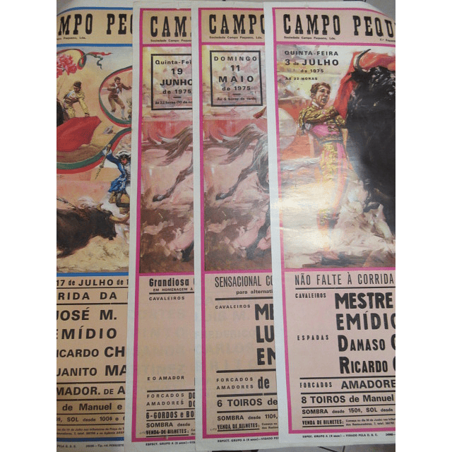 Campo Pequeno/Corrida Toiros 1975 Ricardo Chibanga/Mestre Batista/Forcados Évora/Alcochete