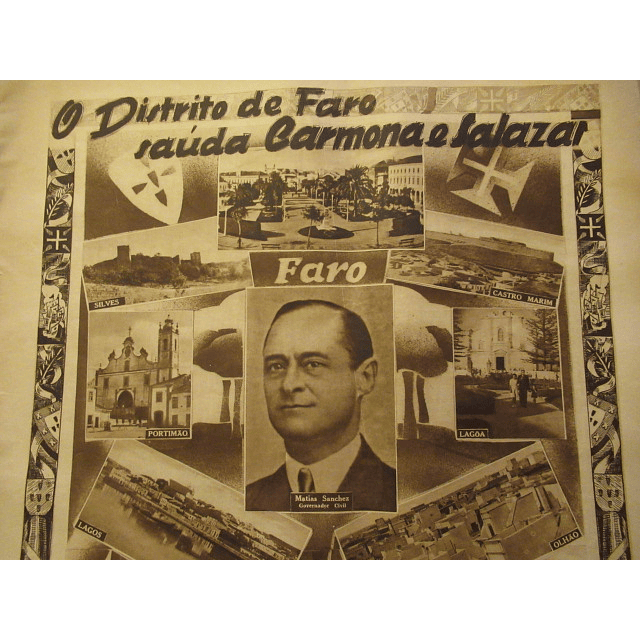 Faro Distrito Saúda Carmona/Salazar XII Ano Revolução Nacional 1938 Matias Sanchez