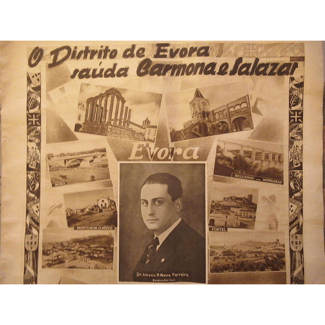 Ëvora Distrito Saúda Carmona/Salazar XII Ano Revolução Nacional 1938 Antº. Ribeiro Ferreira