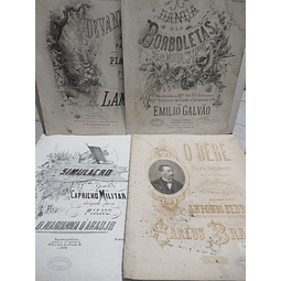 Partituras O Bebé/Simulacro/Dança Borboletas/Devaneio E. Lami/Mariana D`Araújo/C. Braga...