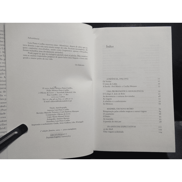 Luís Pinto Coelho Autobiografia 2003