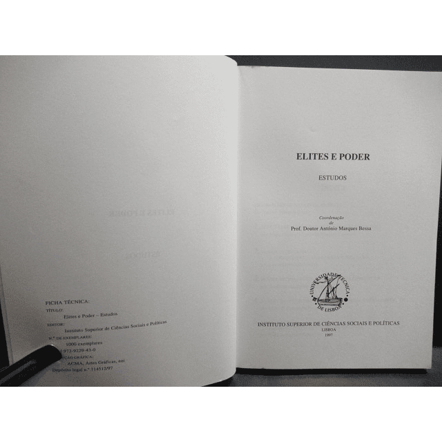 Elites E Poder/Ensaios 1997 António Marques Bessa