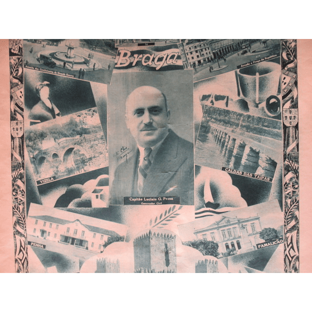 Braga Distrito Saúda Carmona E Salazar/XII Ano Revolução Nacional 1938 Cap. Lucinio G, Presa