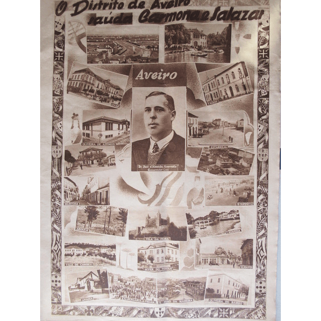 Aveiro Distrito Saúda Carmona/Salazar/XII Ano Revolução Nacional 1938 Jsé D`Almeida Azevedo