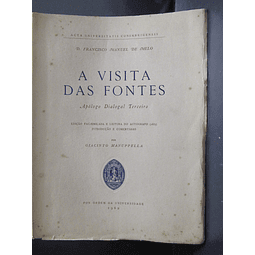 A Visita Das Fontes/Apólogo Dialogal Terceiro 1962 F. Manuel De Melo/Giancinto Manuppella