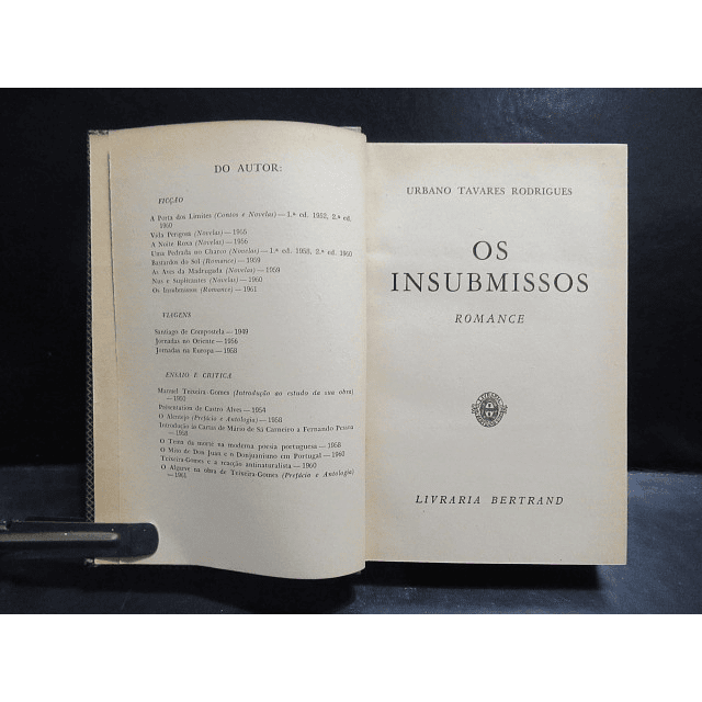 Os Insubmissos 1961 Urbano Tavares Rodrigues