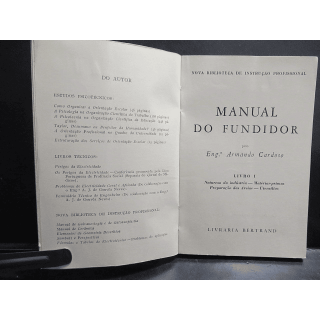 Manual Do Fundidor/Preperação/Areias/Utensilios Armando Cardoso