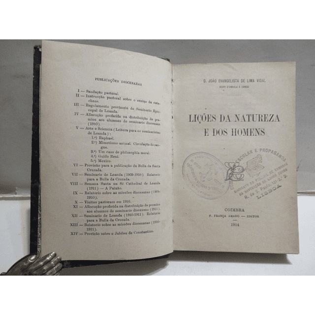 Lições Natureza/Homens 1914 D. João Evangelista De Lima Vidal